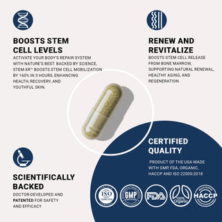 StemXR™ 90 Capsules | Amplify Stem Cells, Supercharge Energy, Rejuvenate Skin, and Transform Your Vitality Cellregen
