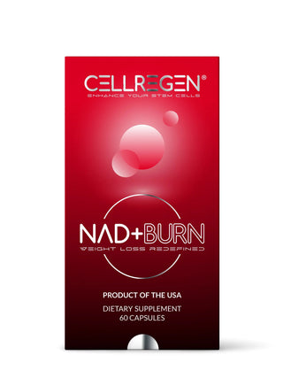 NAD+BURN® 60 Capsules packaging for weight loss and energy boost.