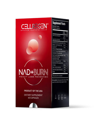 NAD+BURN® 60 Capsules for weight loss, fat burning, energy boost, and anti-aging support.