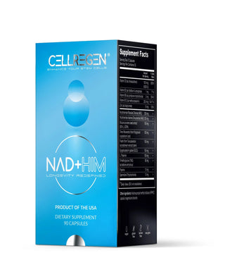 NAD+HIM® 90 Capsules for boosting testosterone, NAD+, stem cell health, and glutathione.