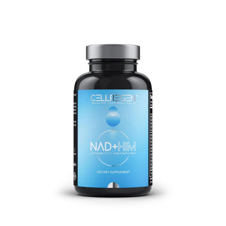 NAD+HIM® bottle for boosting testosterone, NAD+, stem cell health & glutathione.