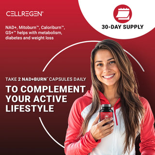 NAD+BURN™  60 Capsules | Lose Weight, Burn Fat, Boost Energy & Enhance Anti-Aging Support Cellregen